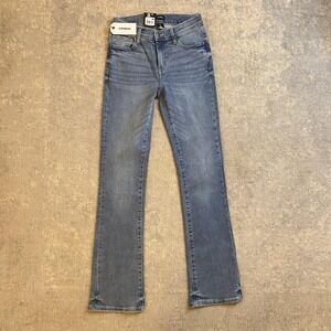 Express Jeans Womens 4 Light Wash Blue Bootcut Jean Mid Rise Stretch Denim New